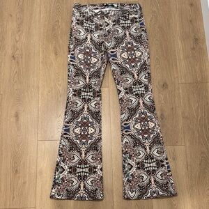 7 for All Mankind flared paisley multicolor festival western jeans size 29